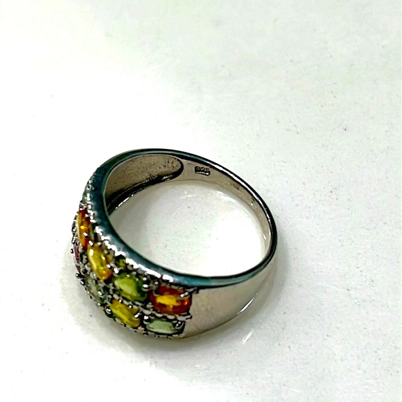 Genuine Sapphires 14KGP Ring - Picture 4 of 5